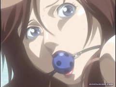 Scared Anime Brunette Gagged By A Tentacle Monster